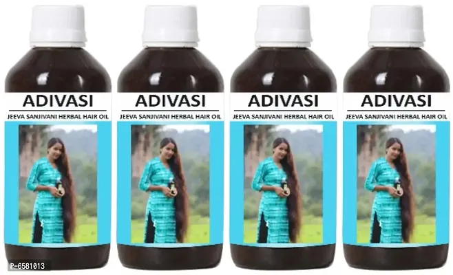 Adivasi Jeeva Sanjivani Herbal Hair Oil Pack of 4 of (250 ML)