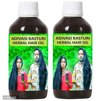 Adivasi Kasturi Herbal Hair Oil For Faster Hair Growth Pack of 2 of (60 ML)