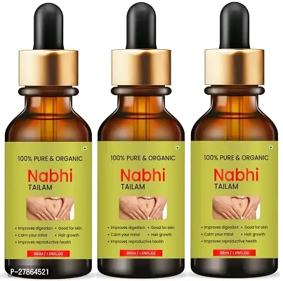 Nabhi Tailam Nabhi Tailam Belly Button Oil 100% Pure, Organic  Herbal Oil for Men  Women (30ML) Pack of 3