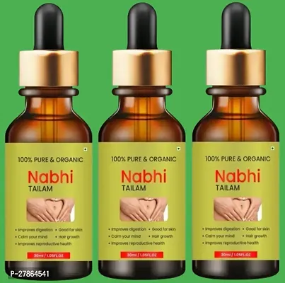 Nabhi Tailam Nabhi Tailam Belly Button Oil 100% Pure, Organic  Herbal Oil for Men  Women - Pack of 3 Bottle of 30ML