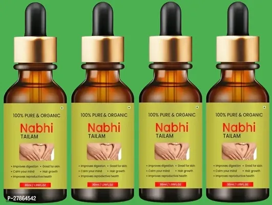 Nabhi Tailam Nabhi Tailam Belly Button Oil 100% Pure, Organic  Herbal Oil for Men  Women - Pack of 4 Bottle of 30ML