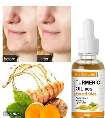 Turmeric Essential Oil Organic Face Oil Natural  Pure Turmeric Oil For Moisturizing Tightening Brightening Reducing Fine Lines - Pack of 1 Bottle of 30ml-thumb0