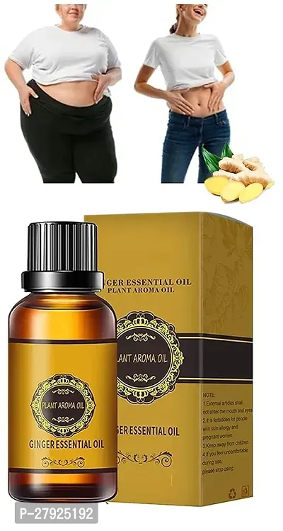 Fat Loss Oil, Belly Natural Drainage Ginger Oil Essential Relax Massage Oil, Belly and Waist Stay Perfect Shape (30ML) Pack of 1-thumb0
