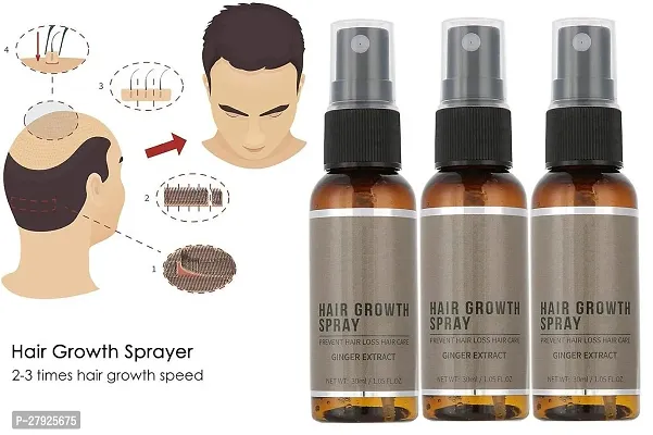 Hair Growth Set - Spray and Oil with Powerful Ginger Extract Extract Oil (30ml) Pack of 3