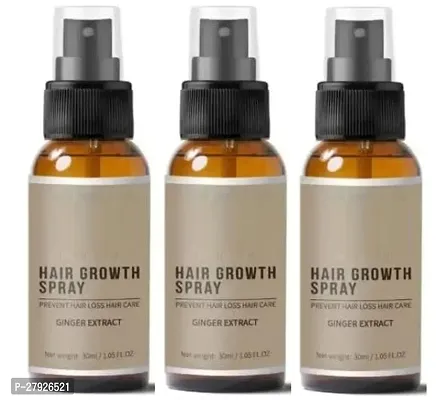 Unisex Natural Ginger Hair Spray, Hair Growth Serum, Hair Growth Treatment, Anti Hair Loss, Thinning, Balding, Repairs Hair Pack of 3 Bottle of 30ML