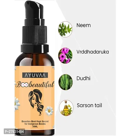 Organic Boobeautiful | Growth Oil I Enhancing Beauty and Curves I With Vridhadaru and Dudhi (30ML) Pack of 1-thumb0