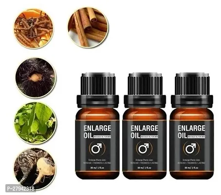 100% Natural Enlarge Massage Oil for Men - Pack of 3 Bottle of 30ml