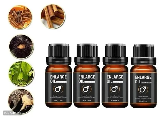 100% Natural Enlarge Massage Oil for Men - Pack of 4 Bottle of 30ml