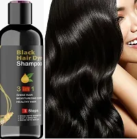 Black Hair Dye 3 In 1 3 Step Shampoo For Shine Hair  Moisturizing Healthy Hair (100ml) Pack of 2-thumb2