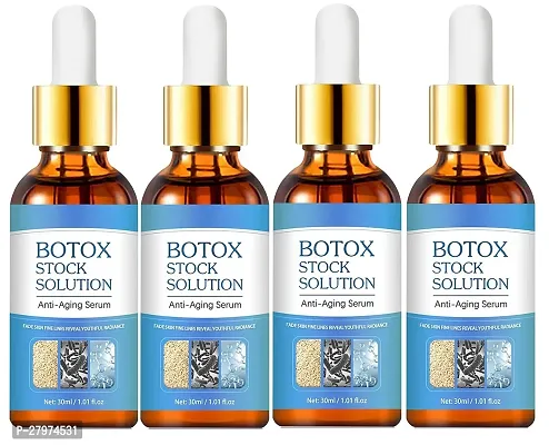 Natural Botox Stock Solution Facial Serum - Youthfully Botox Face Botox Anti-Wrinkle Serum, Instant Anti-Aging Face Serum, Dark Spot Corrector  Anti-Aging Collagen Serum -  Pack of 4 Bottle of 30ML