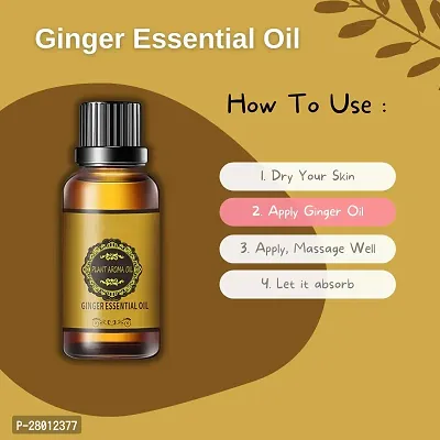 Ginger Oil For Slimming Weight Loss Fat Burner Belly Drainage (30ML)  Turmeric Anti-Oxidation Brightening Face Serum (30ML) - Combo of 2 Items-thumb3