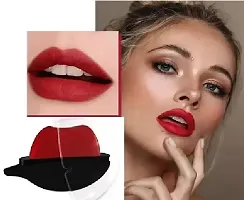 Apple Shape Matte Lipstick Lip Gloss Velvet Matte Lipstick (Red) Pack Of 2-thumb4