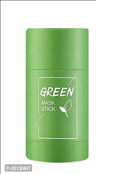 Green Tea Purifying Clay Stick Mask, And Deep Cleansing Oil Control And Anti-Acne Solid And Fine, Exfoliating Mask 40g - Pack of 1