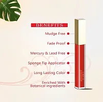 Bridal Velvet Matte Liquid Sindoor | Waterproof Sindur Quick Drying Formula With Long Sponge Tip Applicator (Red) Pack of 1-thumb2