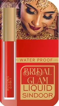 Bridal Velvet Matte Liquid Sindoor | Waterproof Sindur Quick Drying Formula With Long Sponge Tip Applicator (Red) Pack of 1-thumb3