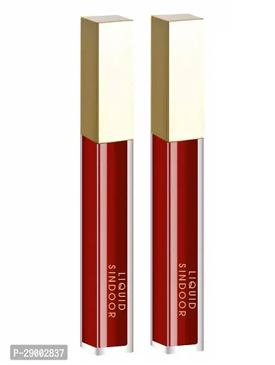 Bridal Velvet Matte Liquid Sindoor | Waterproof Sindur Quick Drying Formula With Long Sponge Tip Applicator (Maroon) Pack of 2-thumb0