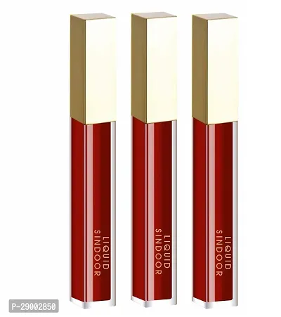 Bridal Velvet Matte Liquid Sindoor | Waterproof Sindur Quick Drying Formula With Long Sponge Tip Applicator (Maroon) Pack of 3