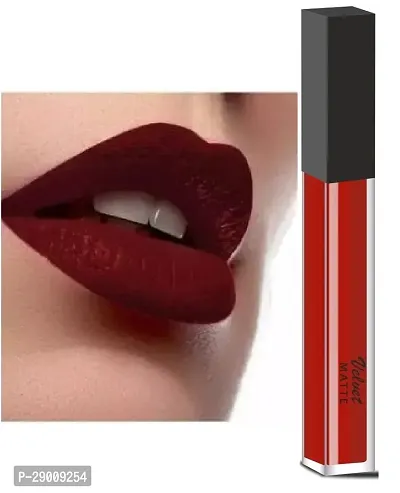 High Definition Maroon Matte Longlasting Liquid Lipstick Smudgeproof  Waterproof - Pack of 1-thumb2