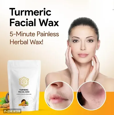 Instant Turmeric Wax Facial - 5 Min Painless Herbal Wax Powder 100gm-thumb5