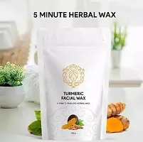 Instant Turmeric Wax Facial - 5 Min Painless Herbal Wax Powder 100gm-thumb1