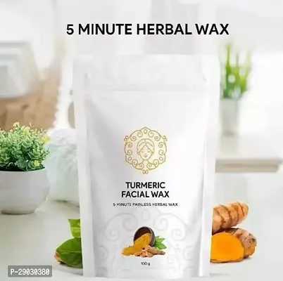 Instant Turmeric Wax Facial - 5 Min Painless Herbal Wax Powder 100gm-thumb2