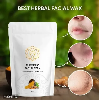 Instant Turmeric Wax Facial - 5 Min Painless Herbal Wax Powder 100gm-thumb4