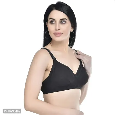 MMV Women's Cotton Rich Non-Padded Wirefree T-Shirt Bra - Pack of 2-thumb2