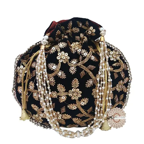 Rajasthani Look Womens Wristlets Ethnic Bridal Potli ( Pack Of 1 )