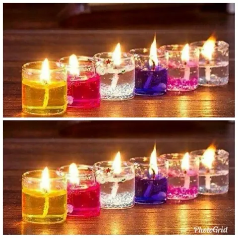 Valentine, Christmas &amp; New Years Decorative Gel Candles