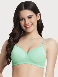 Fancy Multicoloured Cotton Blend Lightly Padded Bras For Women Pack Of 3-thumb2