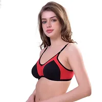 Fancy Multicoloured Cotton Blend Non Padded Bras For Women Pack Of 3-thumb3