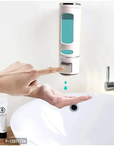 Liquid Hand Wash Soap Dispenser for Bathroom Wall Mounted Plastic ABS (Set of 1) 400 ml Liquid, C-thumb3