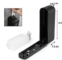 Black Dolphine Multi Purpose Soap Dispenser Wall Mount Hand Liquid Shampoo Shower Gel Dispenser 400 ml with Level Indicator Liquid, Gel, Lotion, Foam, Conditioner, Soap, Shampoo, Sanitizer Stand Dispe-thumb2