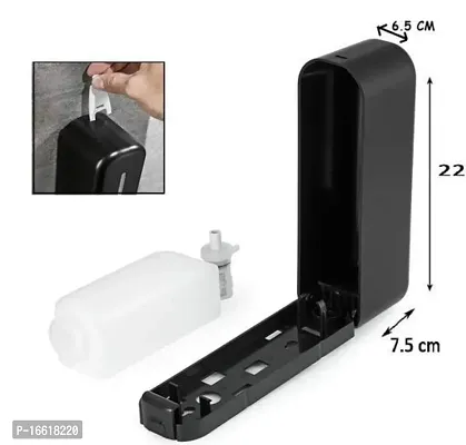 Black Dolphine Multi Purpose Soap Dispenser Wall Mount Hand Liquid Shampoo Shower Gel Dispenser 400 ml with Level Indicator Liquid, Gel, Lotion, Foam, Conditioner, Soap, Shampoo, Sanitizer Stand Dispe-thumb3