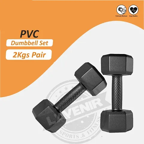 Lavenir Fitness Pvc Dumbbell Set - 1 Pair Of  2kg Dumbbells