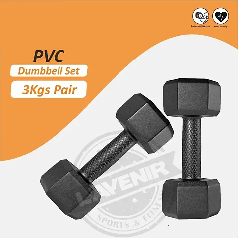 Lavenir Fitness Pvc Dumbbell Set - 1 Pair Of  3kg Dumbbells