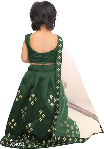 VANSH CREATION Latest Lehenga Choli for Baby Girls 2-5Year With Stitched (3-4 Years, Green)-thumb2