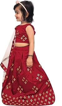 VANSH CREATION Latest Lehenga Choli for Baby Girls 2-5Year With Stitched (3-4 Years, Maroon)-thumb2