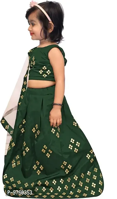 VANSH CREATION Latest Lehenga Choli for Baby Girls 2-5Year With Stitched (3-4 Years, Green)-thumb3