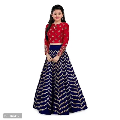 VANSH CREATION Girl's Silk Semi-stitched lehenga choli (4-15 yrs) girls lehenga-thumb0