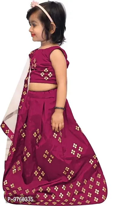 VANSH CREATION Latest Lehenga Choli for Baby Girls 2-5Year With Stitched (2-3 Years, Purple)-thumb3