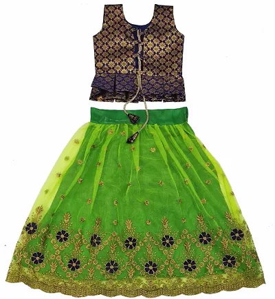 VANSH CREATION Girl's Silk Readymade lehenga choli | girls lehenga