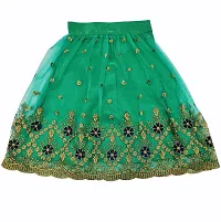 VANSH CREATION Girl's Silk Readymade lehenga choli | Multicolor lehenga (2-15 yrs) girls lehenga? (4-5 Years, Rama)-thumb2