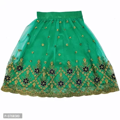 VANSH CREATION Girl's Silk Readymade lehenga choli | Multicolor lehenga (2-15 yrs) girls lehenga? (4-5 Years, Rama)-thumb3