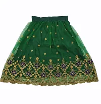 VANSH CREATION Girl's Silk Readymade lehenga choli | Multicolor lehenga (2-15 yrs) girls lehenga? (6-7 Years, Green)-thumb2