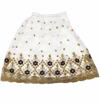 VANSH CREATION Girl's Silk Readymade lehenga choli | Multicolor lehenga (2-15 yrs) girls lehenga? (7-8 Years, White)-thumb2