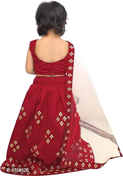 VANSH CREATION Latest Lehenga Choli for Baby Girls 2-5Year With Stitched (3-4 Years, Maroon)-thumb2