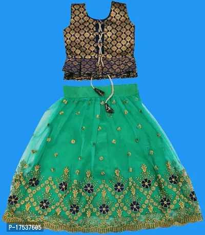 Kids Lehenga Choli Duptta Set-thumb2