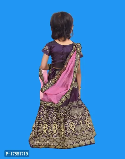 Kids Lehenga Choli Duptta Set-thumb2