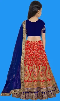 Kids Lehenga Choli Duptta Set-thumb1